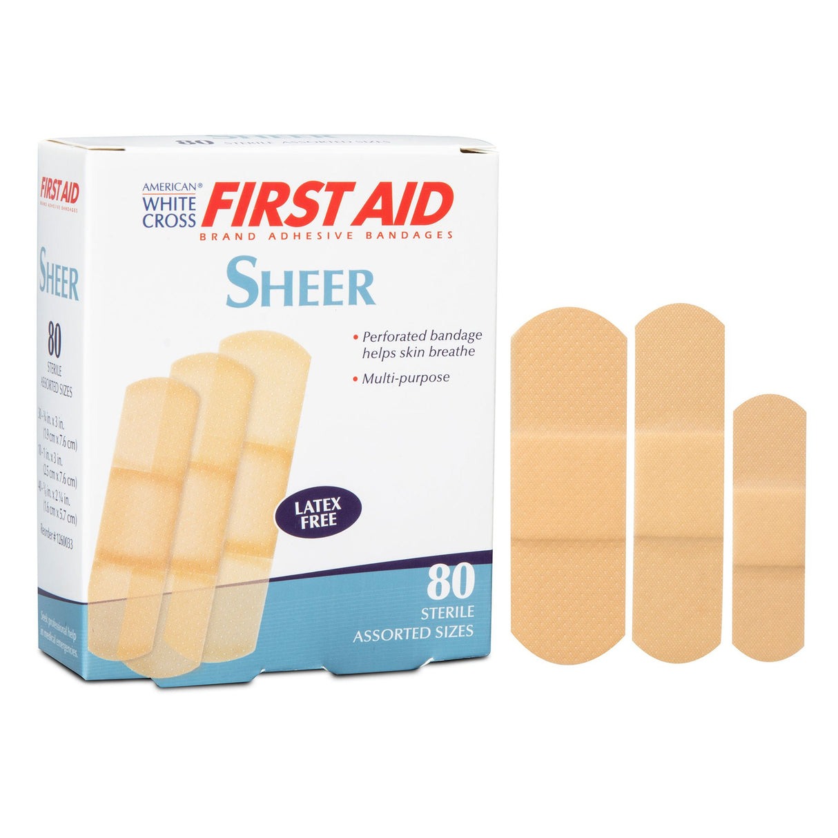 Adhesive Strip American White Cross® First Aid Plastic Sheer Sterile - BeHope