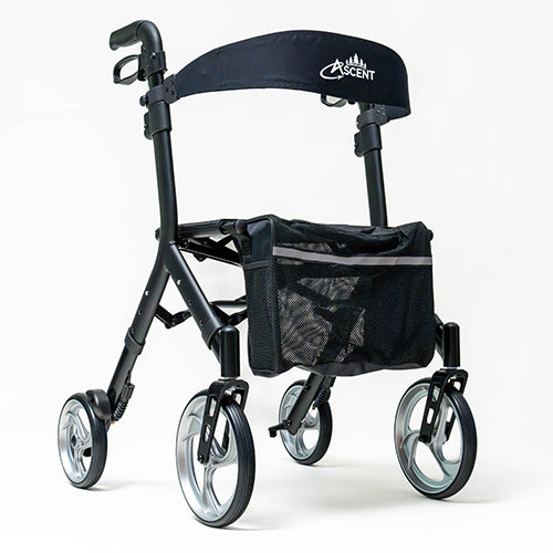 Ascent Euro-style Rollator Textured Black - BeHope