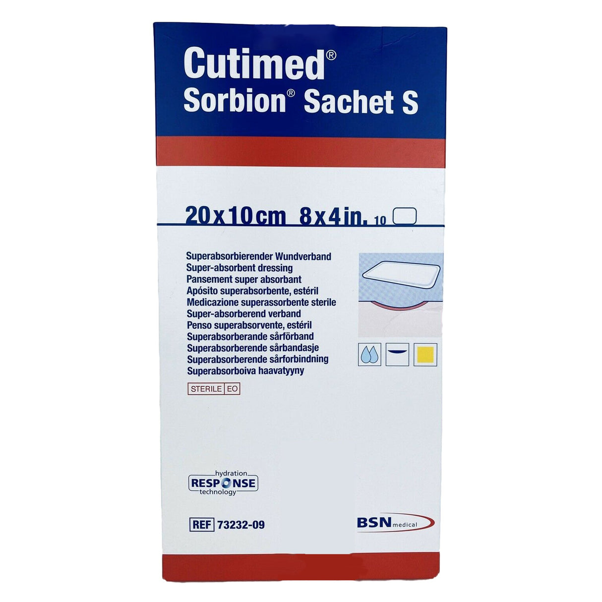 Gelling Fiber Wound Dressing Cutimed® Sorbion® Sachet S 4 X 8 Inch Rectangle Sterile - BeHope
