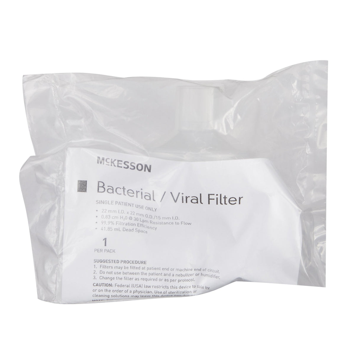 Bacterial / Viral Filter McKesson 0.83 cm H20 @ 30 LPM - BeHope