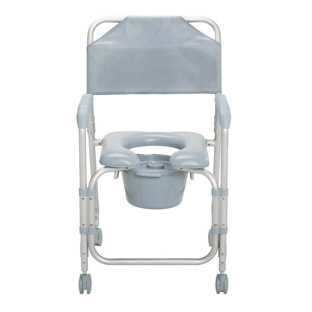 Aluminum Shower Chair And Commode With Casters - BeHope