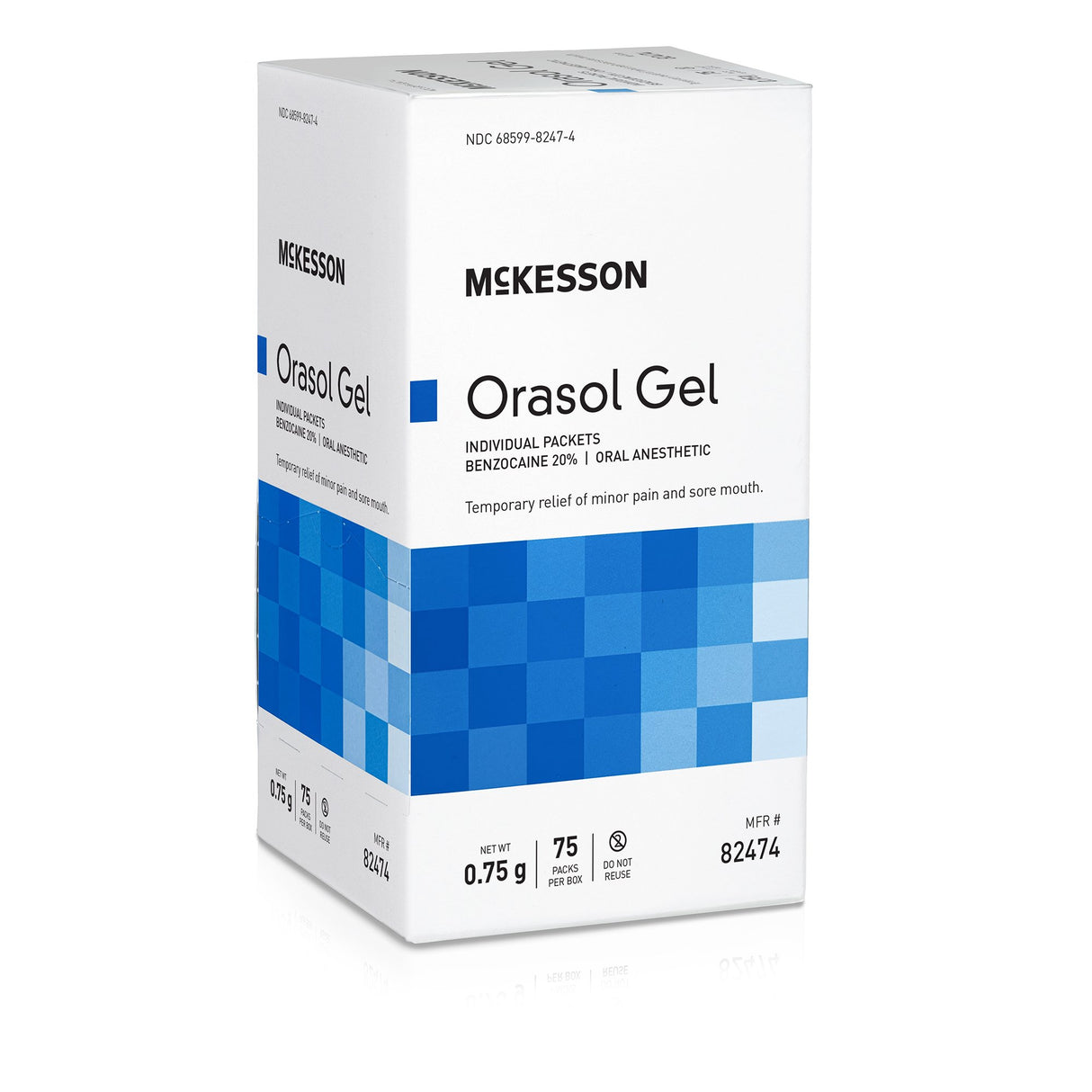 Oral Pain Relief McKesson 20% Strength Benzocaine Oral Gel 0.75 Gram - BeHope