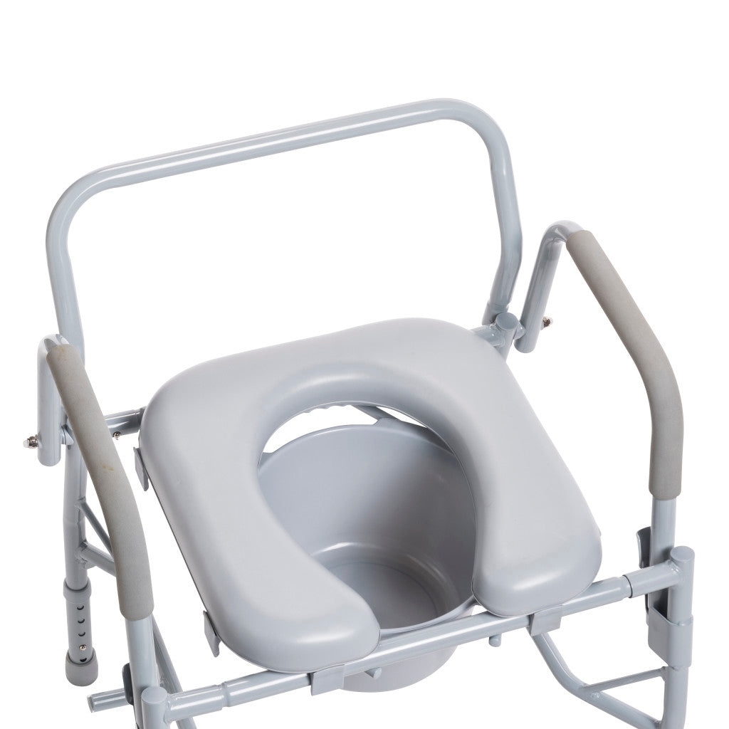 Drop Arm Steel Commode -BeHope
