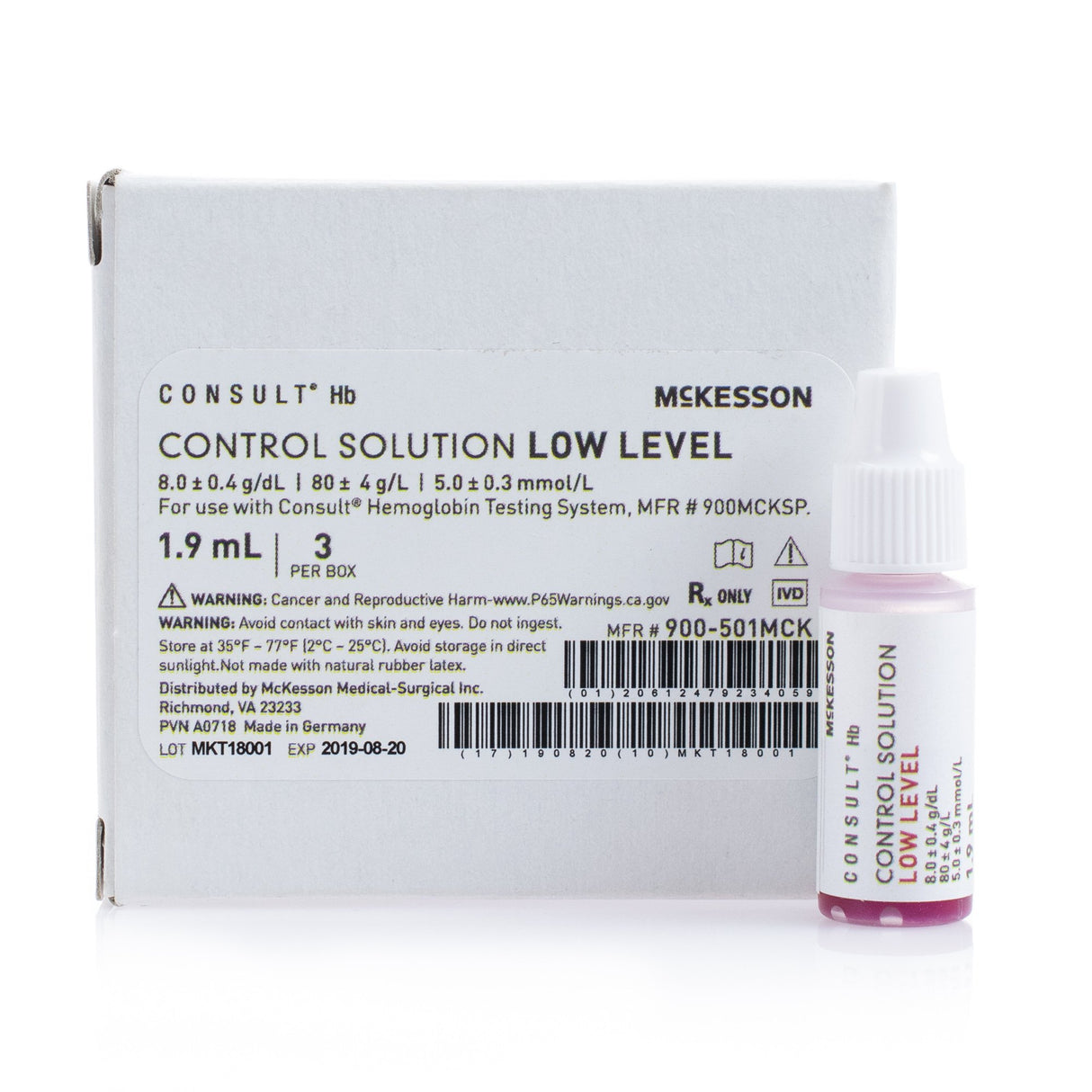 McKesson Consult™ Hb Hemoglobin Low Level Control Solution - BeHope