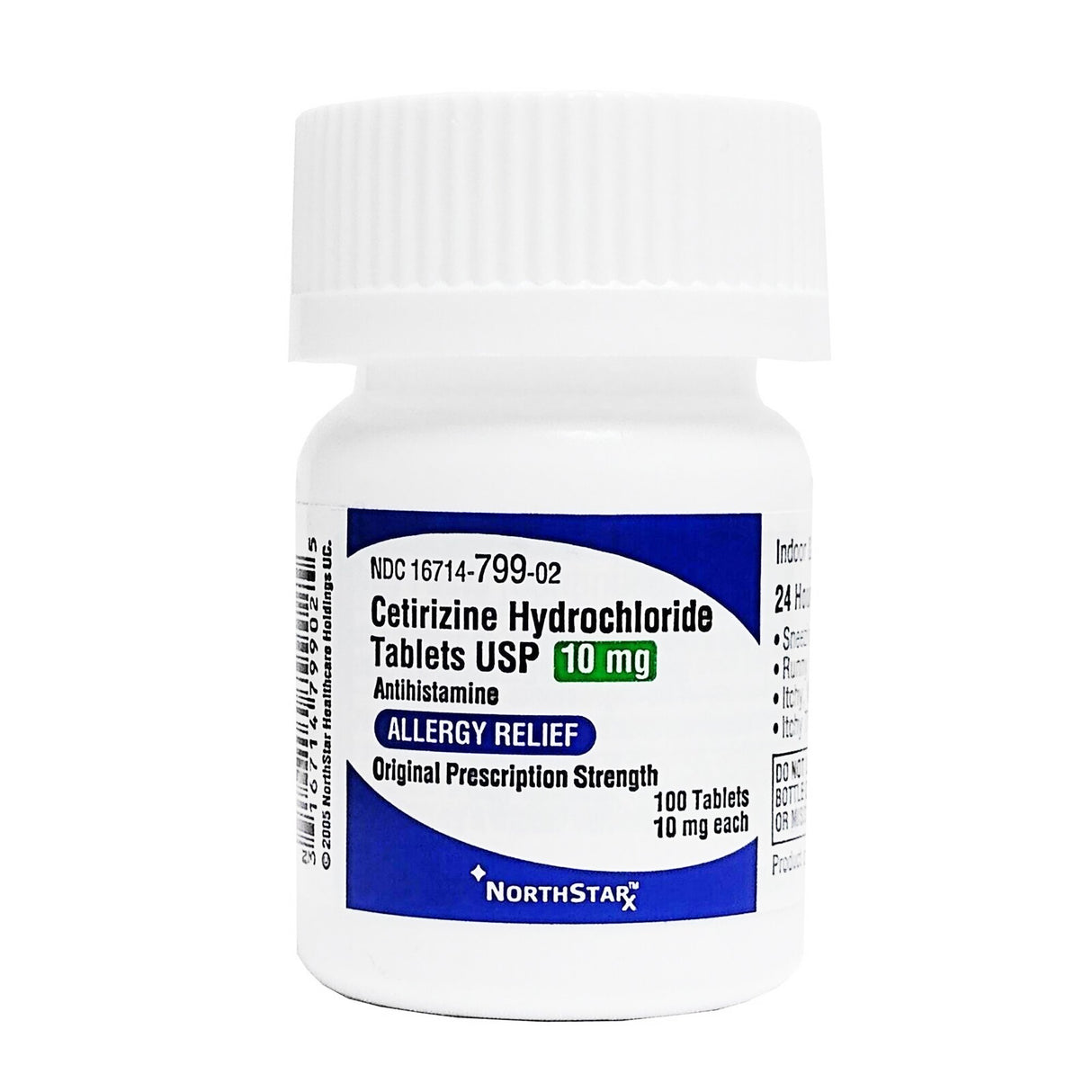 NorthStar Cetirizine HCl 10 mg Tablet 100 Tablets - BeHope