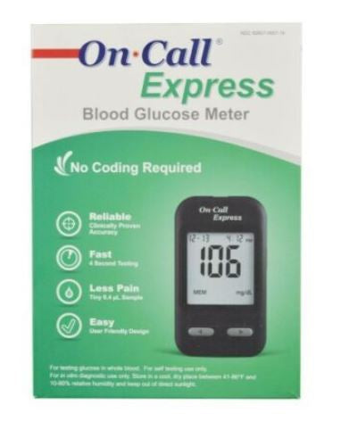 Blood Glucose Meter On Call® No Coding Required Accurate Readings - BeHope