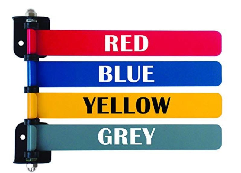 Exam Room Signal Flag Wall Mount 4 Flag 8 Inch - BeHope