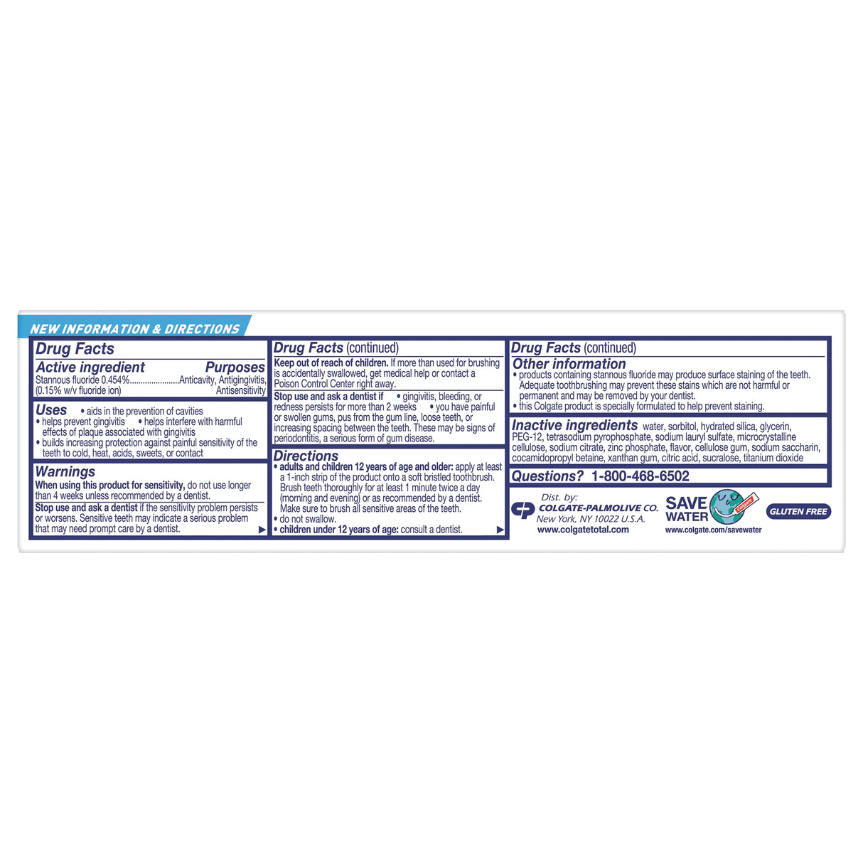 Toothpaste Colgate® Total Clean Mint Flavor 0.88 oz. Tube - BeHope