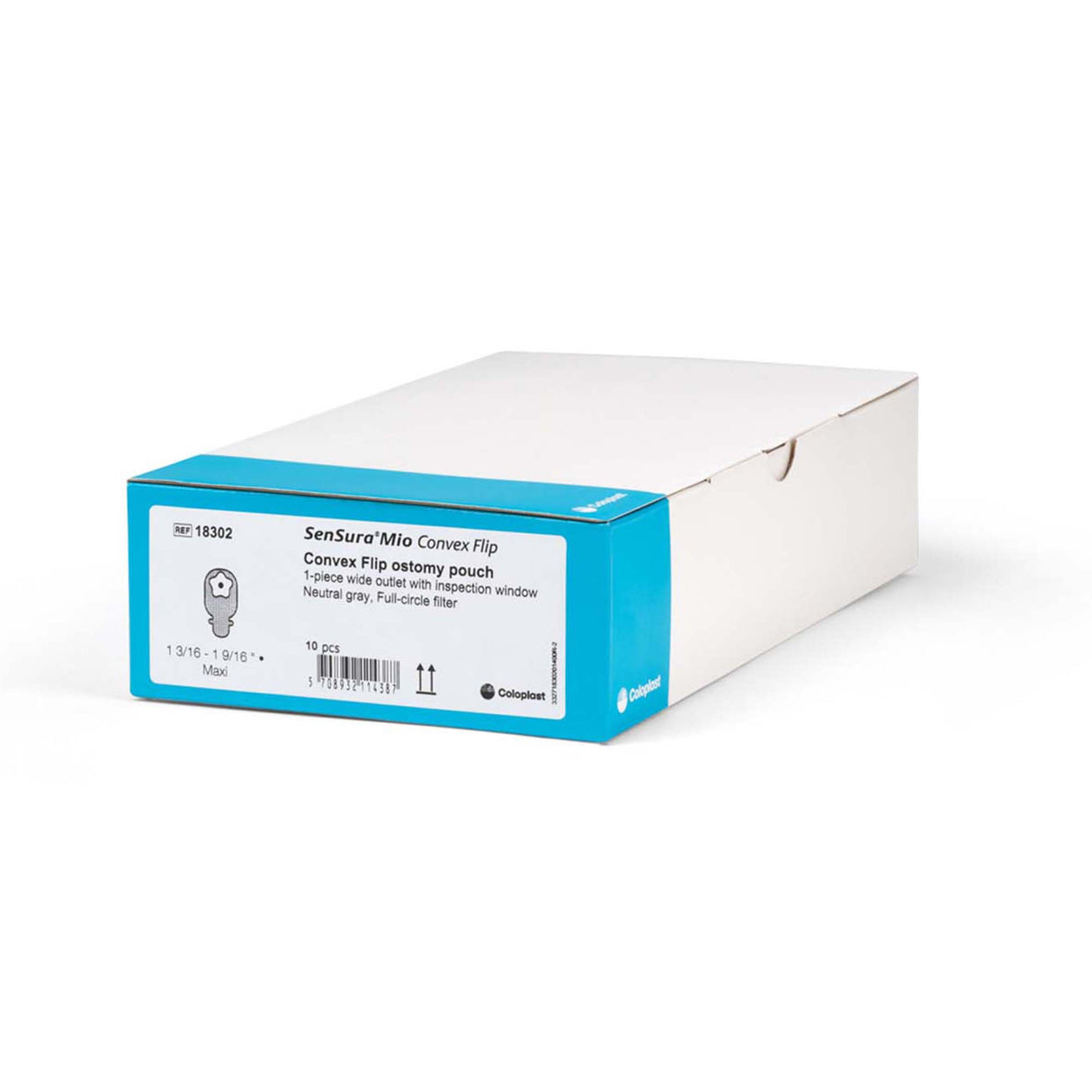 Ostomy Pouch SenSura® Mio Concave One-Piece System 11 Inch Length, Maxi Convex, Pre-Cut 1-3/16 Inch Stoma Drainable - BeHope