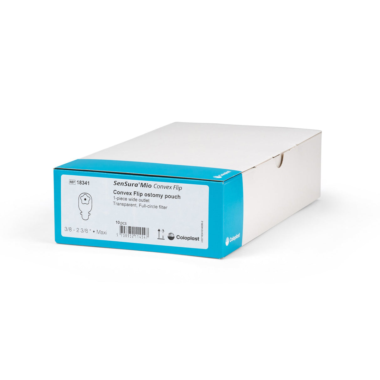 Ostomy Pouch SenSura® Mio Concave One-Piece System 11 Inch Length, Maxi Convex, Trim to Fit 3/8 to 2-3/8 Inch Stoma Drainable - BeHope