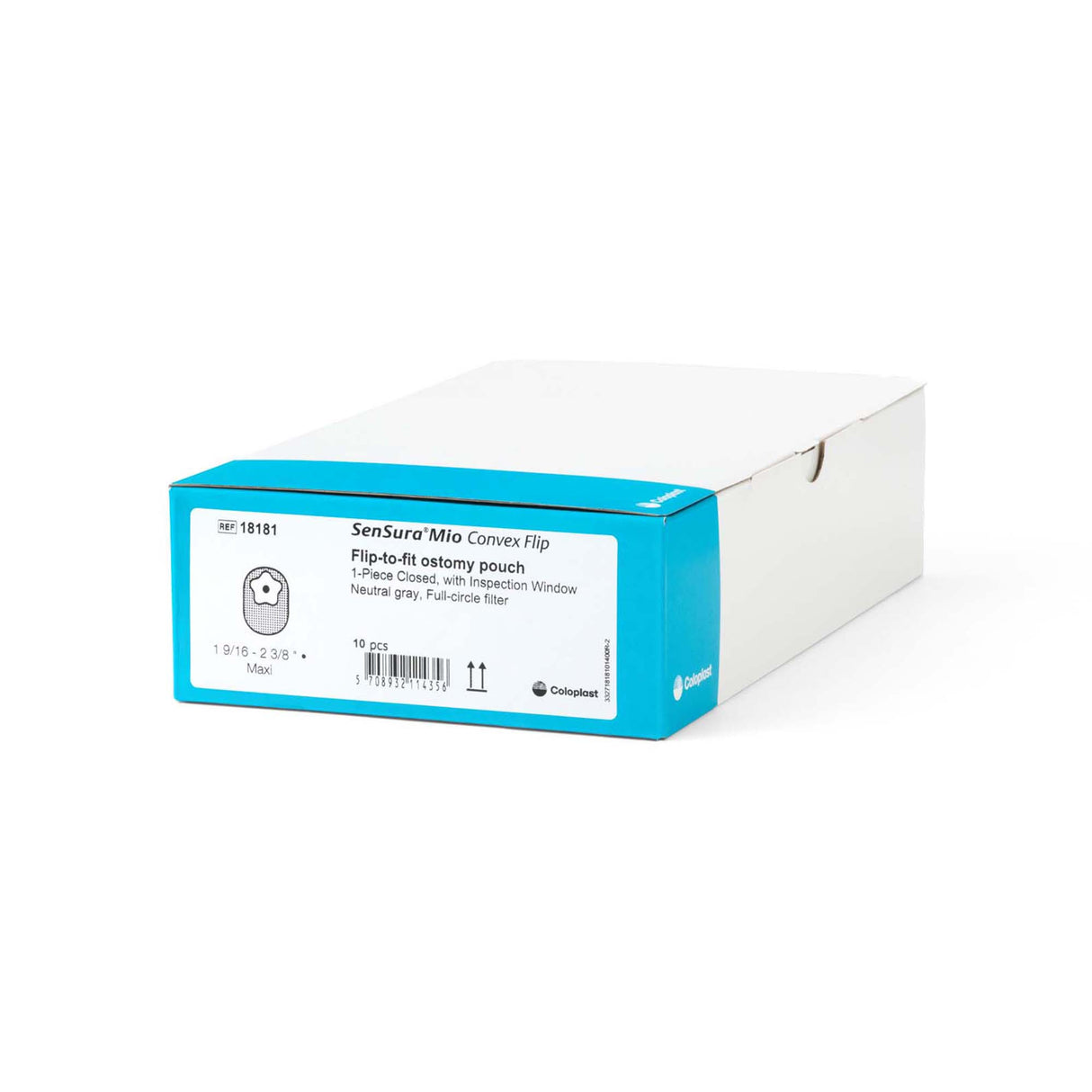 Ostomy Pouch SenSura® Mio Concave One-Piece System 8-1/2 Inch Length, Maxi Concave, Pre-Cut 1-9/16 Inch Stoma Closed End - BeHope