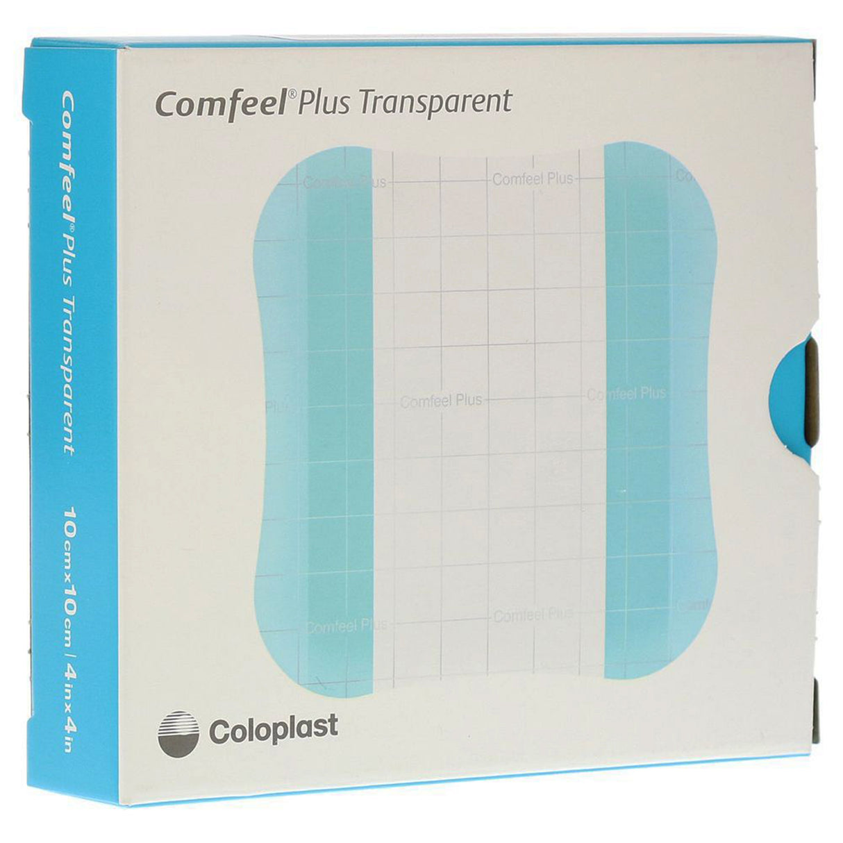 Thin Hydrocolloid Dressing Comfeel® Plus Transparent Thin Film Backing 4 X 4 Inch Square Hydrocolloid / Sodium Carboxymethylcellulose (CMC) / Film - BeHope