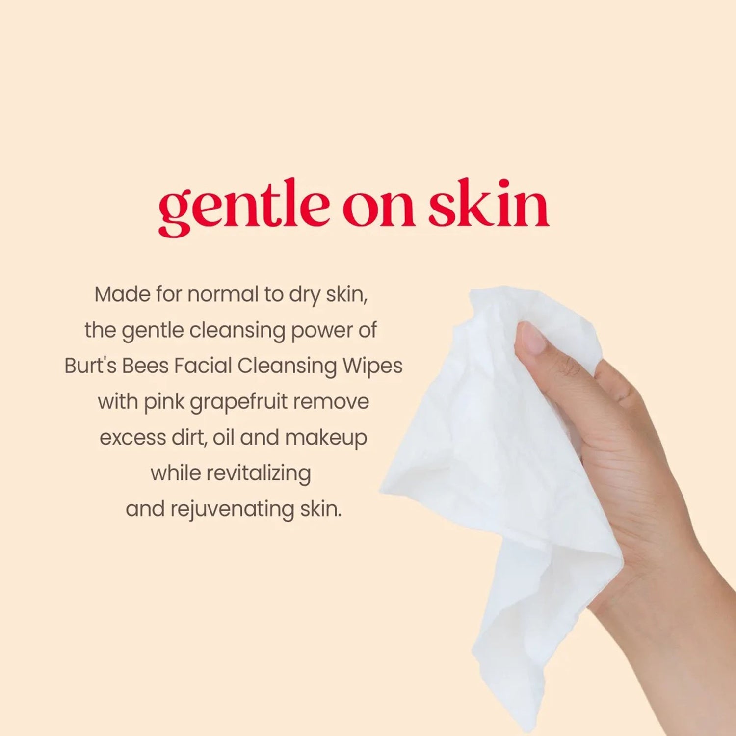 Facial Cleansing Towelette Burt's Bees® Clarifying Soft Pack Pink Grapefruit Scent 30 Count - BeHope