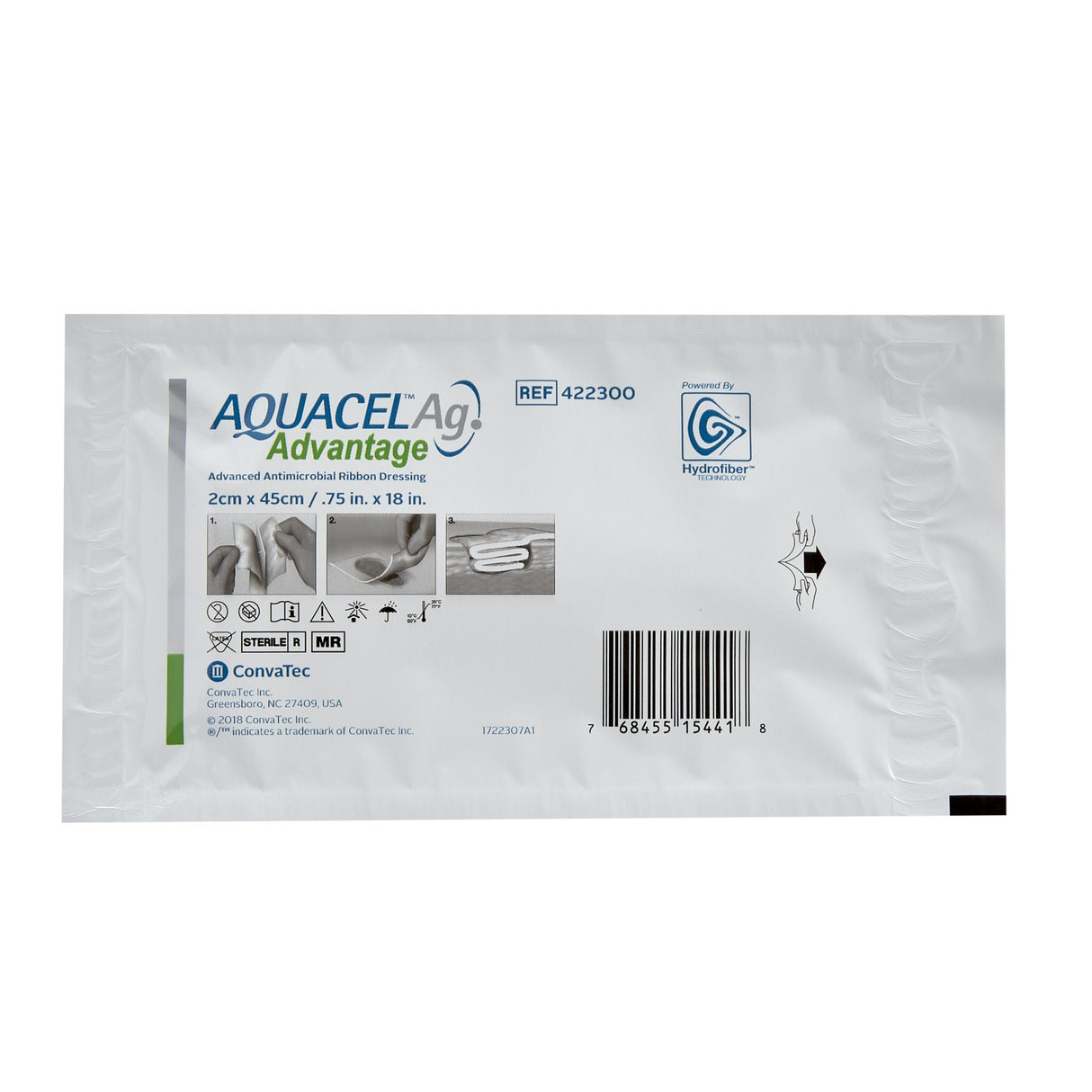 Silver Hydrofiber Dressing Aquacel® Ag Advantage Antimicrobial Sterile - BeHope