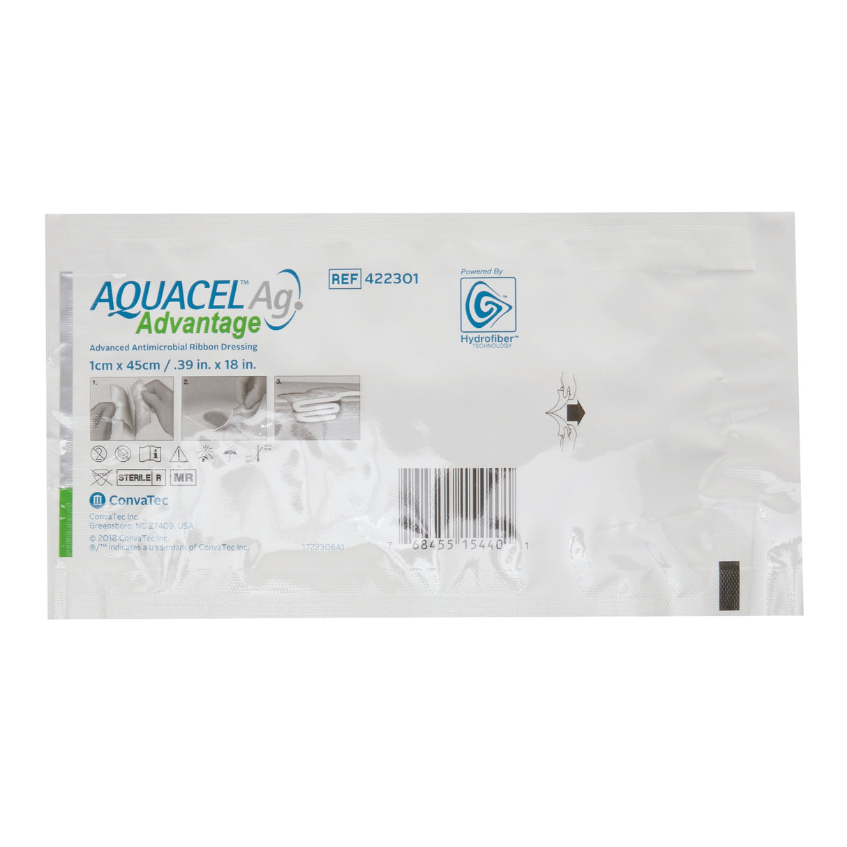Silver Hydrofiber Dressing Aquacel® Ag Advantage Antimicrobial Sterile - BeHope