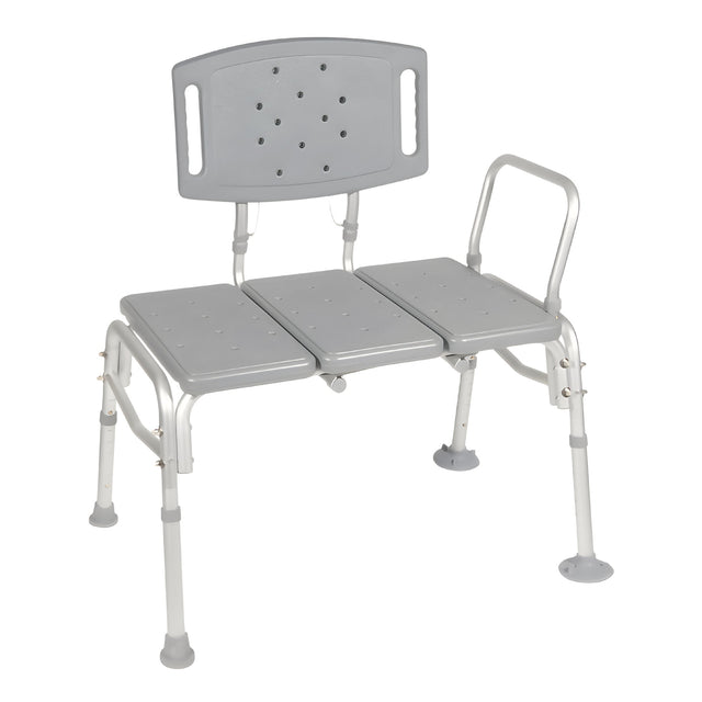 Mckesson Knocked Down Bariatric Bath Transfer Bench with Arm Rail - BeHope