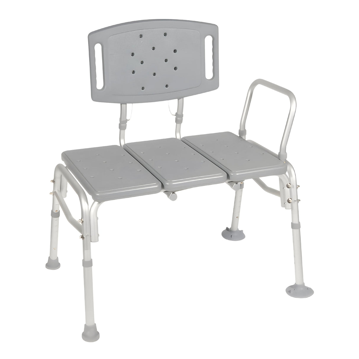 McKesson Knocked Down Bariatric Bath Transfer Bench Arm Rail 18-1/4 to 23-1/4 Inch Seat Height 500 lbs. Weight Capacity - BeHope