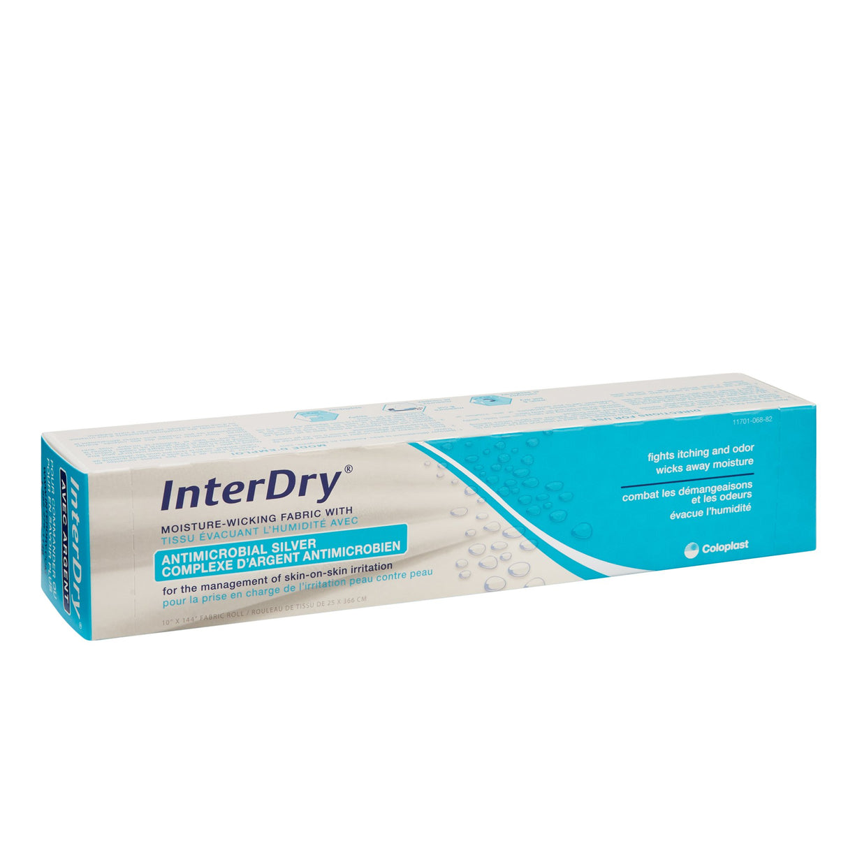 Silver Moisture Wicking Fabric InterDry® Ag 10 X 144 Inch Roll Sterile - BeHope