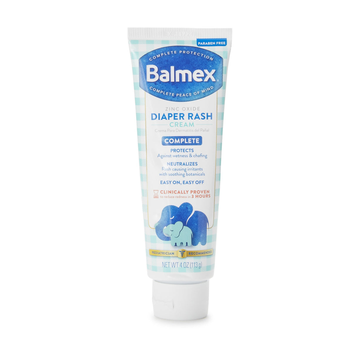 Diaper Rash Treatment Balmex® 4 oz. Tube Baby Powder Scent Cream - BeHope