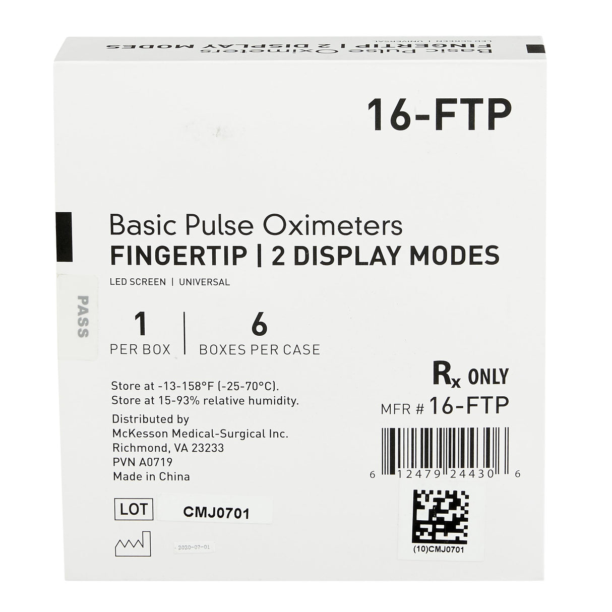 Fingertip Pulse Oximeter McKesson Adult / Pediatric - BeHope