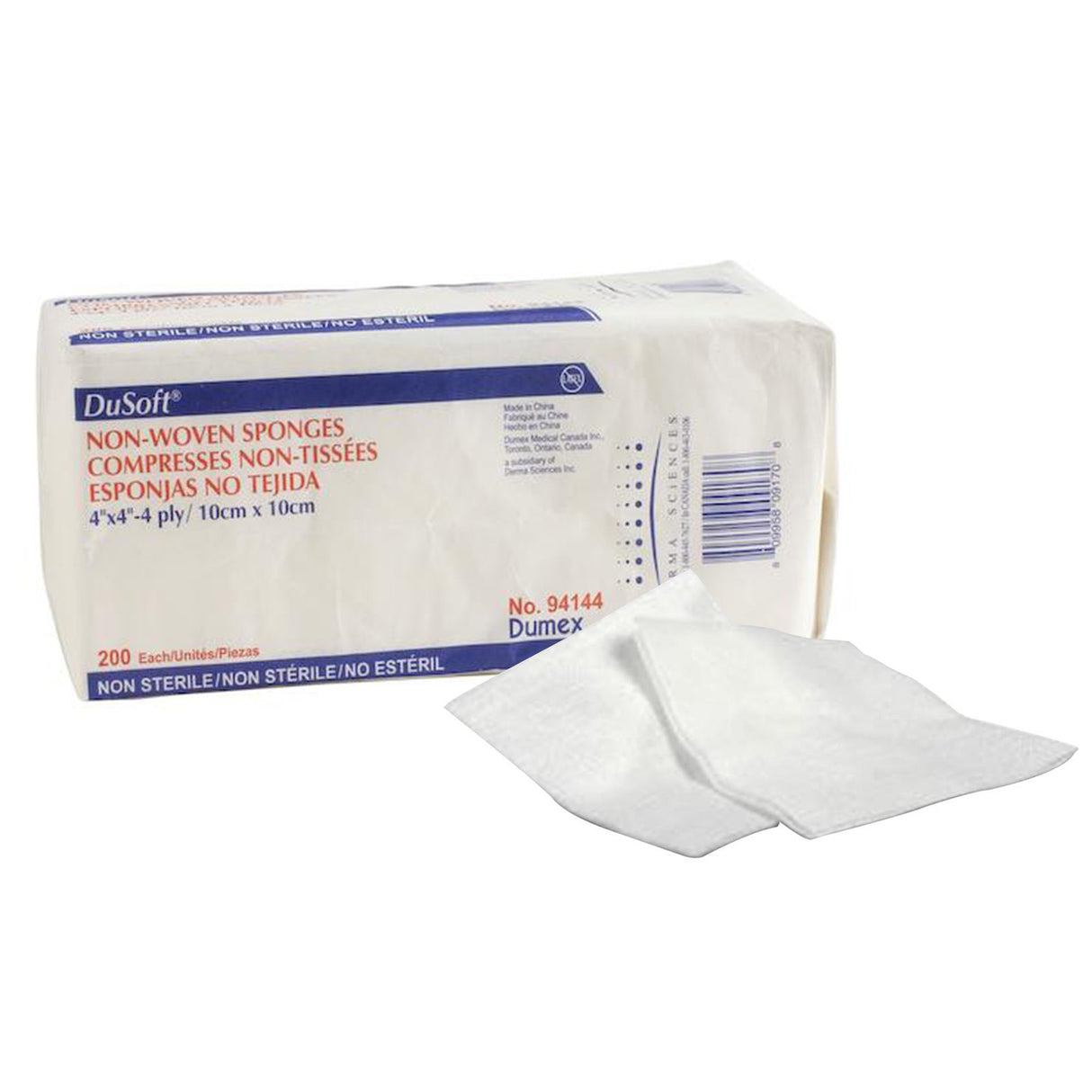 Nonwoven Sponge Dusoft 4 X 4 Inch 4-Ply NonSterile 200 per Pack - BeHope