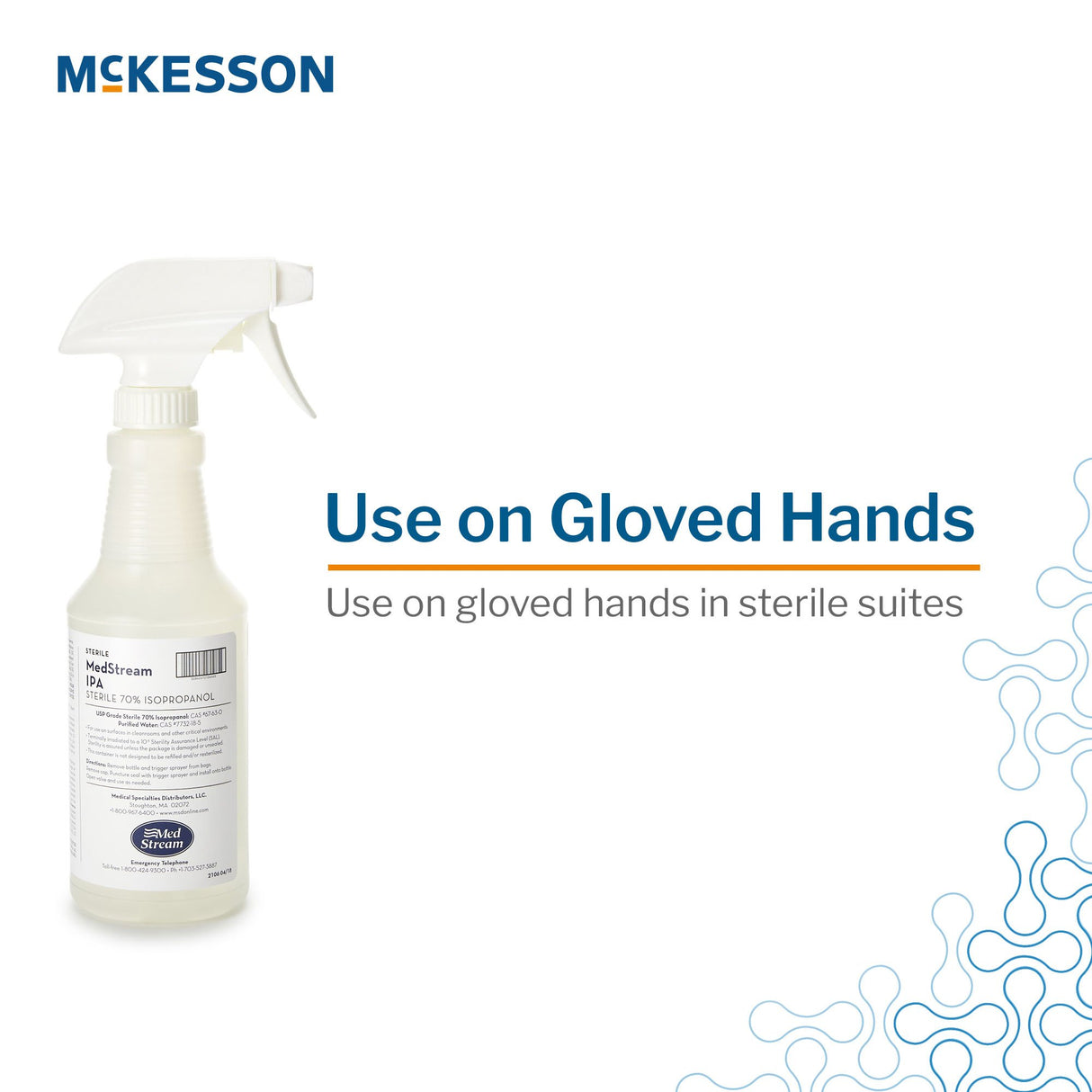 Surface Disinfectant Cleaner McKesson Alcohol Based Trigger Spray Liquid 16 oz. Bottle Alcohol Scent Sterile - BeHope