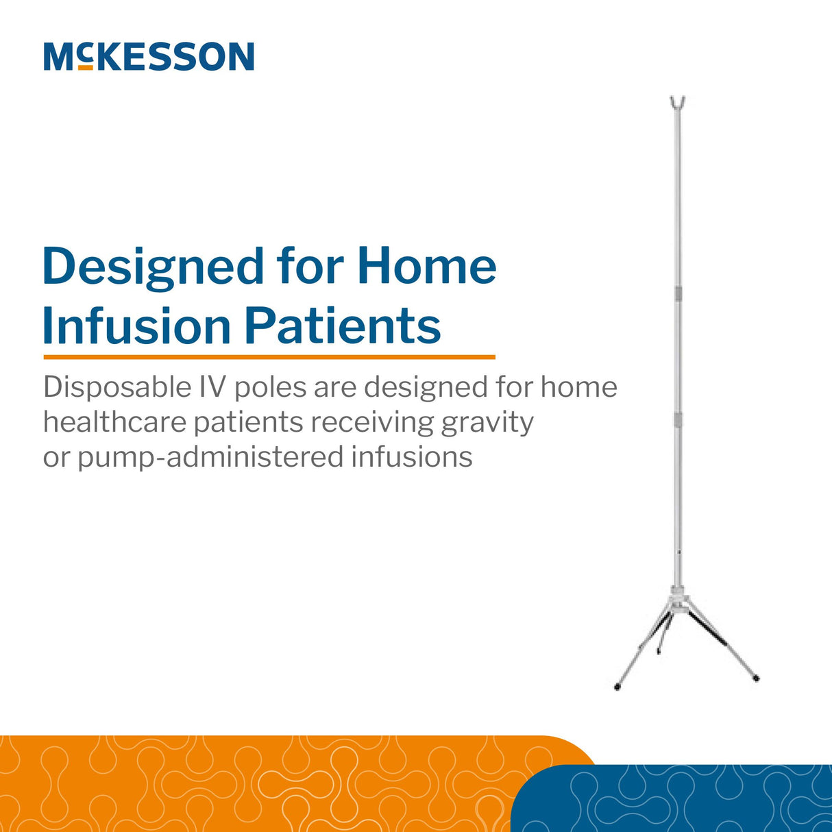Disposable IV Stand Floor Stand 2 Hooks 3 Legs without Casters - BeHope