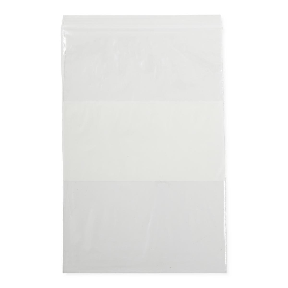 Reclosable Bag Medline 6 X 9 Inch Plastic Clear / White Block Zipper Closure - BeHope