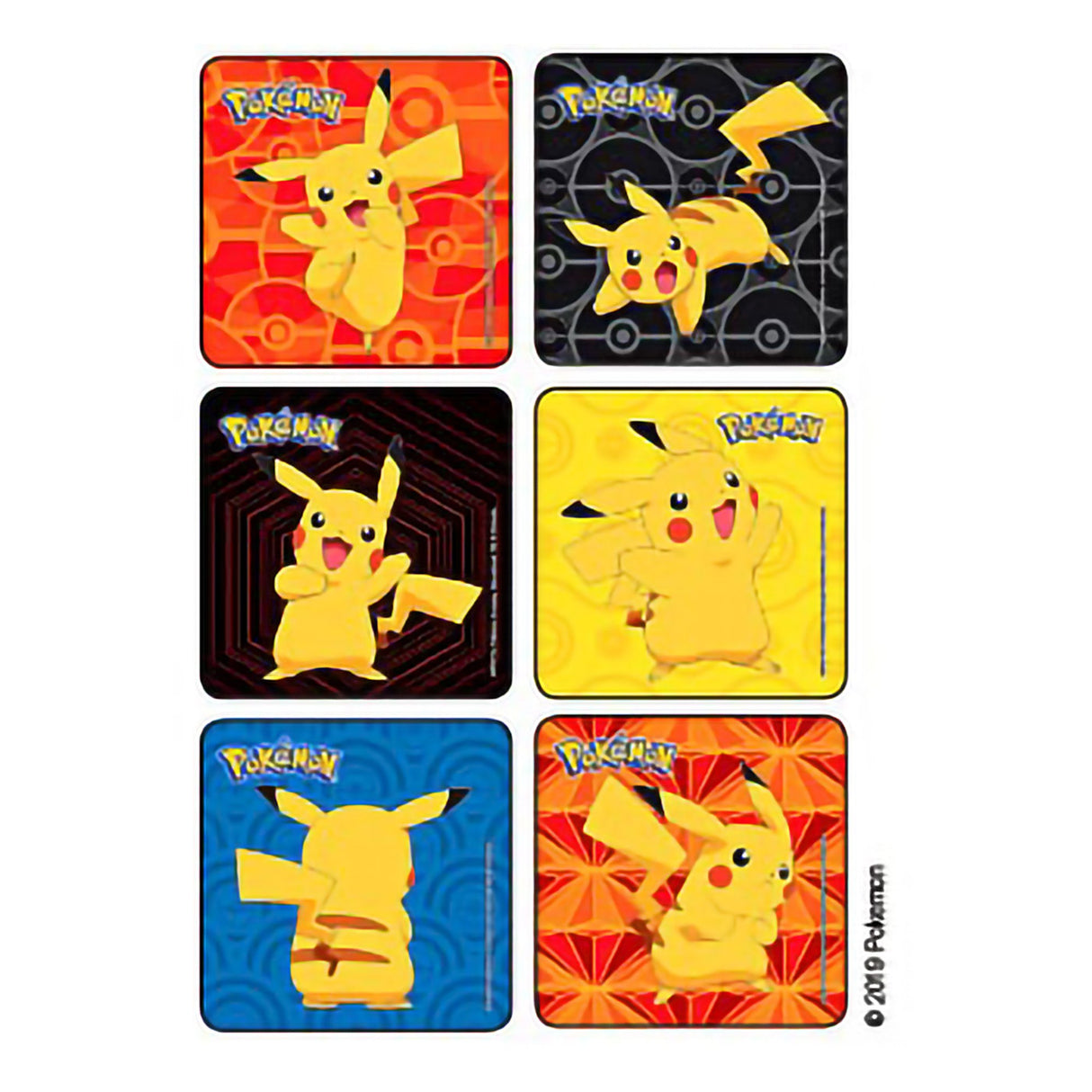Kids Love Stickers® 72 per Roll Pokemon Pikachu Sticker 2-1/2 Inch - BeHope