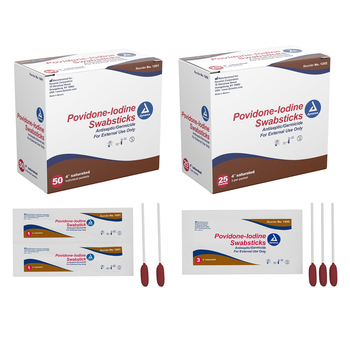 Impregnated Swabstick 10% Strength Povidone-Iodine Individual Packet NonSterile - BeHope