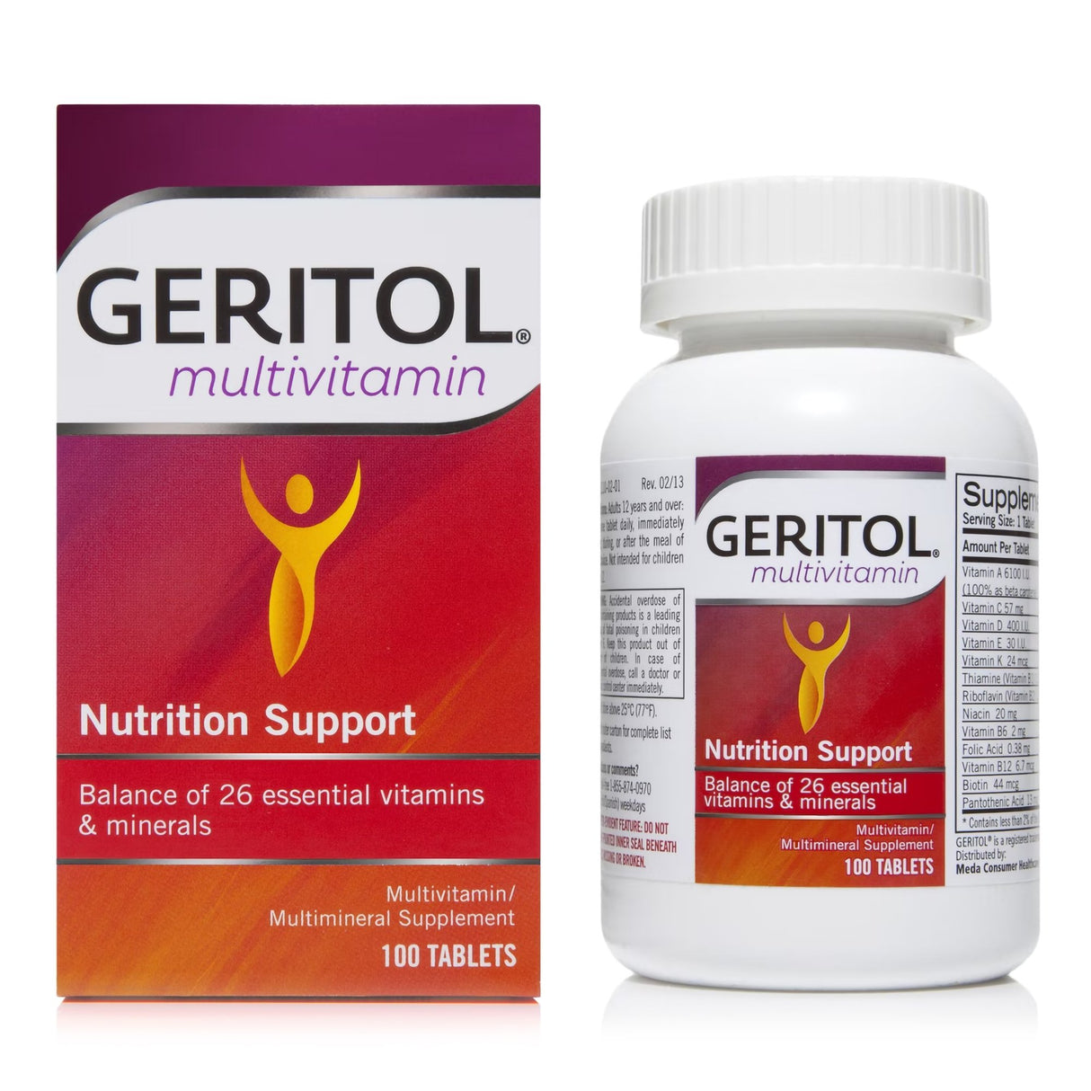 Multivitamin Supplement Geritol® Vitamin A / Ascorbic Acid 6,100 IU - 57 mg Strength Tablet 100 per Bottle - BeHope