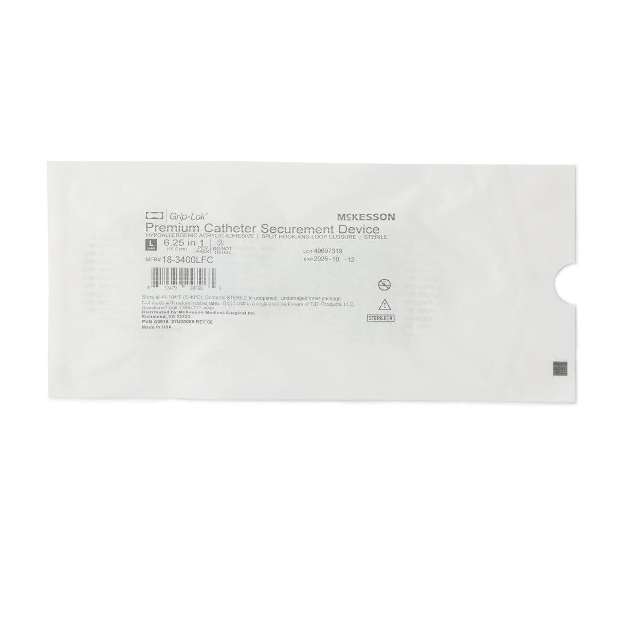 Catheter Stabilization Device McKesson Premium Large, 6.25 Inch, Sterile - BeHope