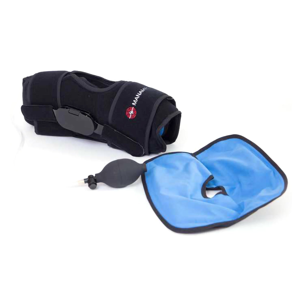 Knee Brace with Ice Pack and Compression System ManaEZ® Rom Ice One Size Fits Most Hook and Loop Strap Closure Right Knee - BeHope