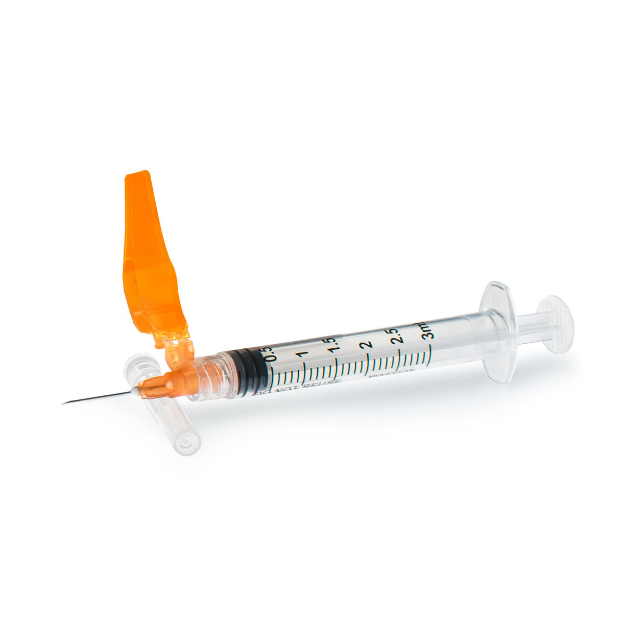 Safety Hypodermic Syringe with Needle McKesson Prevent® HT 3 mL 5/8 Inch 25 Gauge Hinged Safety Needle Thin Wall - BeHope