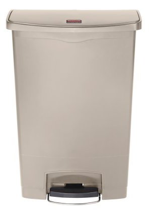 Trash Can Rubbermaid® Streamline™ 96 Quart / 24 gal. Beige Resin Rectangular - BeHope