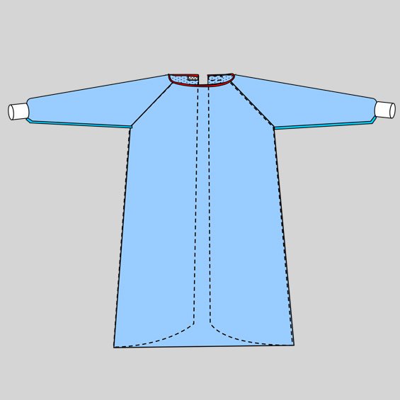 Reinforced Surgical Gown Protect4U X-Large / X-Long Blue Sterile AAMI Level 4 Disposable - BeHope