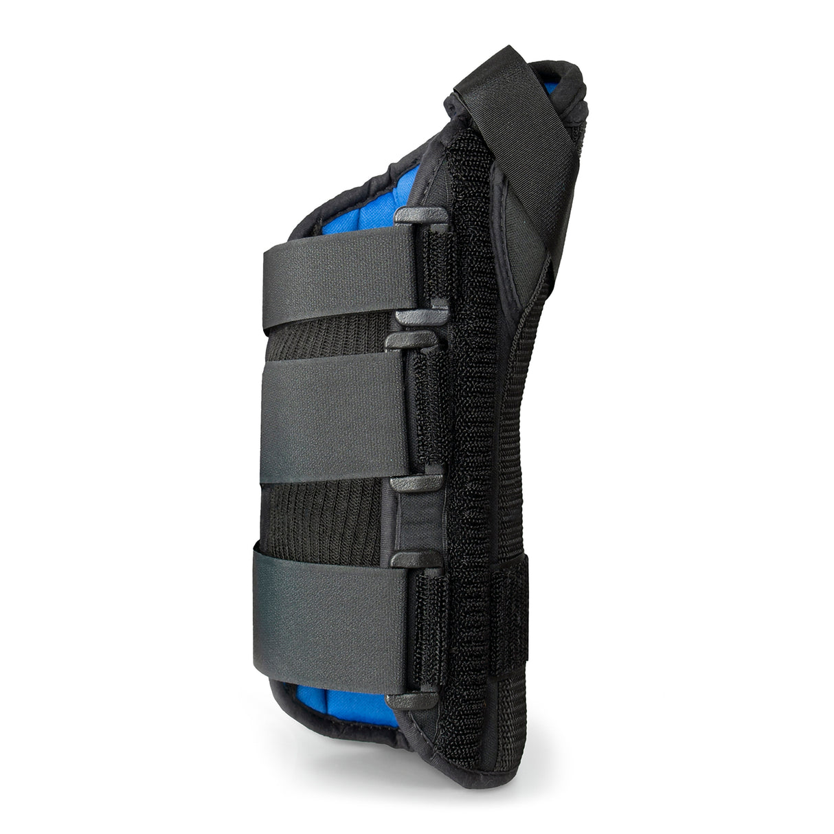 Wrist Brace with Abducted Thumb McKesson Aluminum / Foam / Spandex / Plastic Left Hand Black X-Small - BeHope