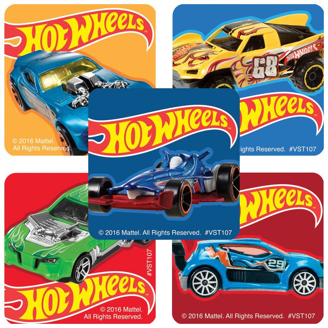 Value Stickers™ 250 per Roll Classic Hot Wheels Sticker 1.625 Inch - BeHope