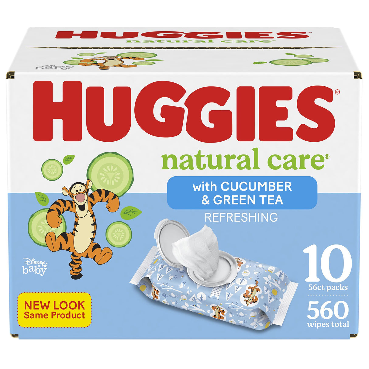 Baby Wipe Huggies® Natural Care™ Plant-Based Refreshing Gentle Sensitive Skin - BeHope