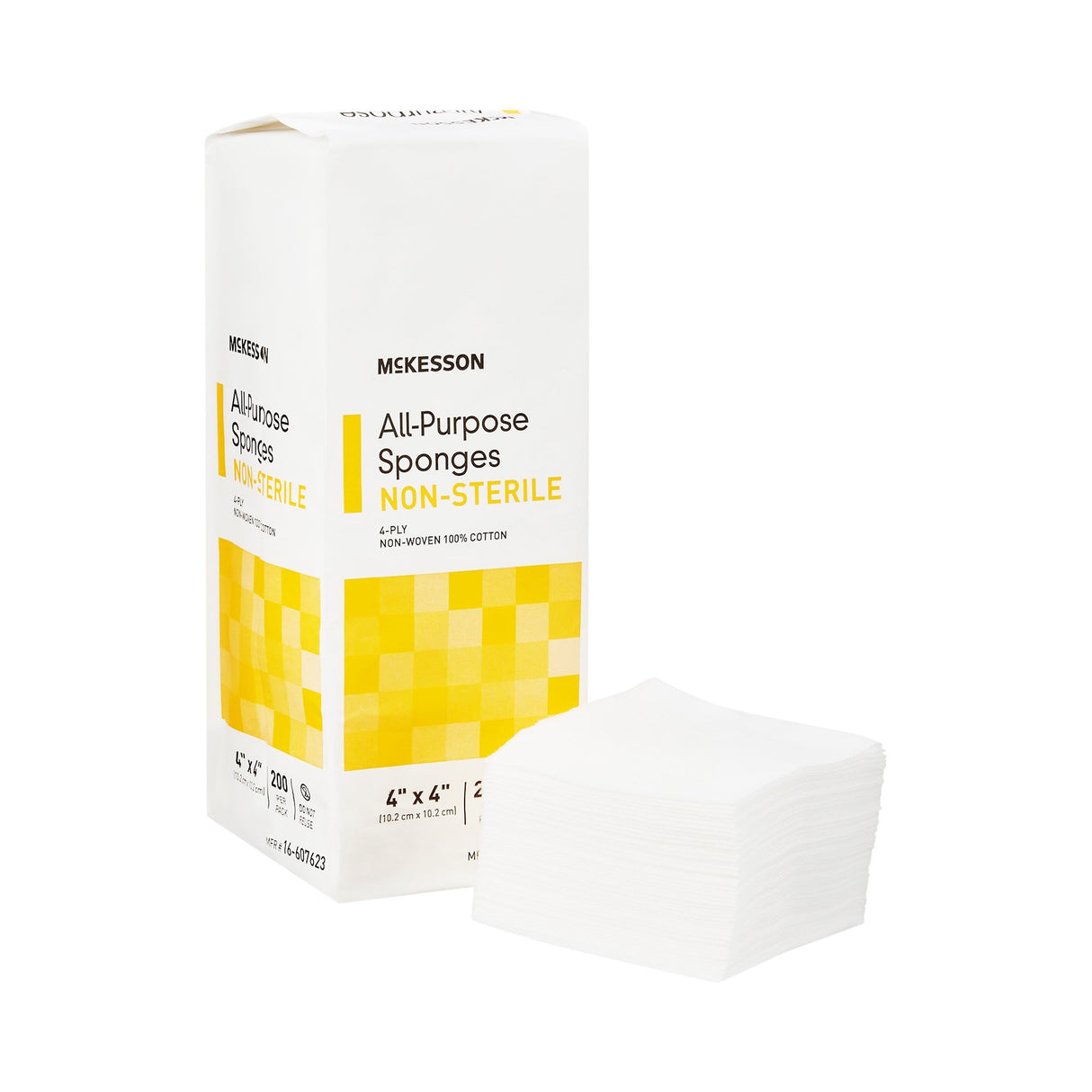Nonwoven Sponge McKesson 4 X 4 Inch 4-Ply NonSterile 200 per Pack - BeHope
