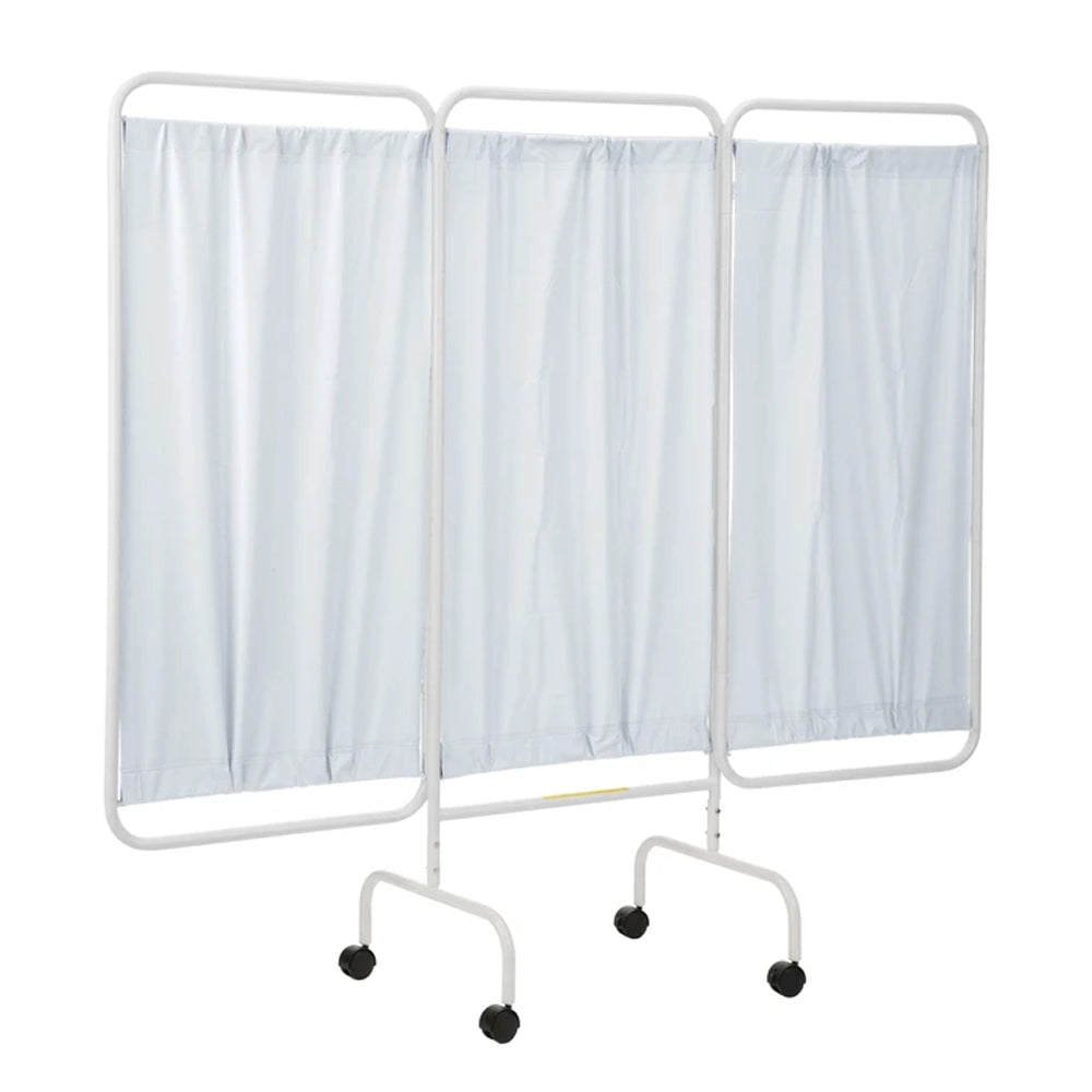 Privacy Screen Folding 3-Panel Steel / Vinyl - BeHope