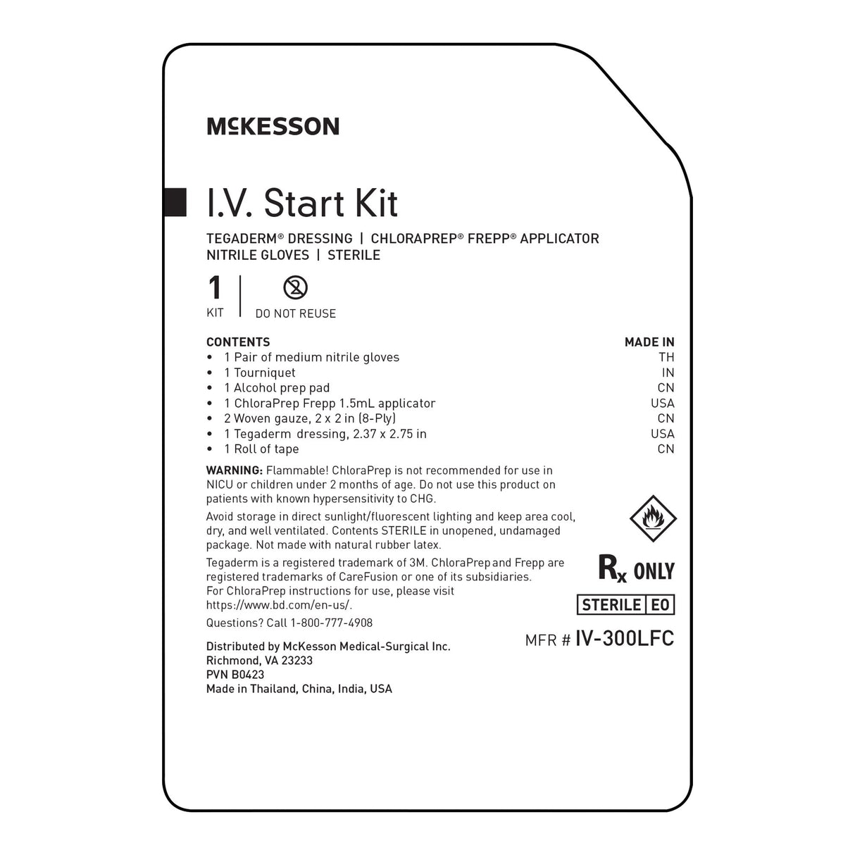 IV Start Kit McKesson - BeHope
