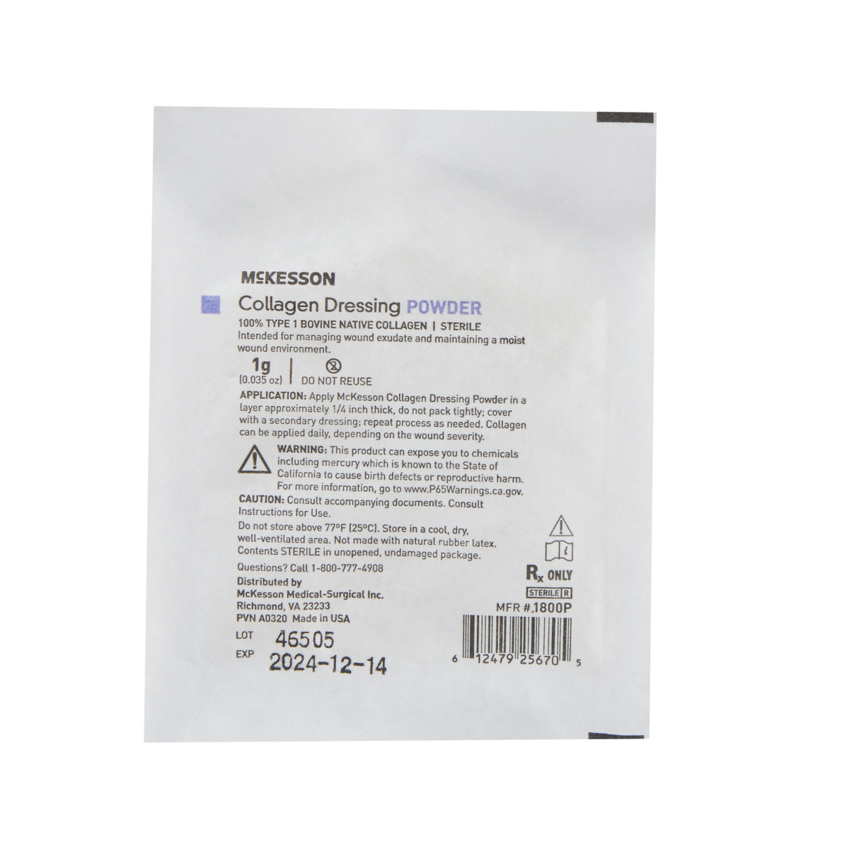Collagen Powder McKesson Sterile 1 Gram - BeHope