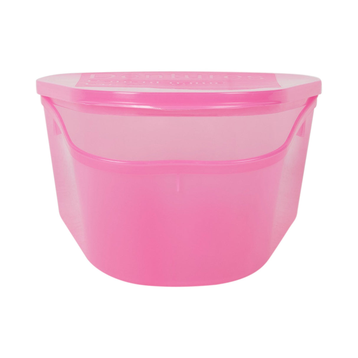 McKesson Denture Cup 8 oz. Pink Hinged Lid Single Patient Use - BeHope