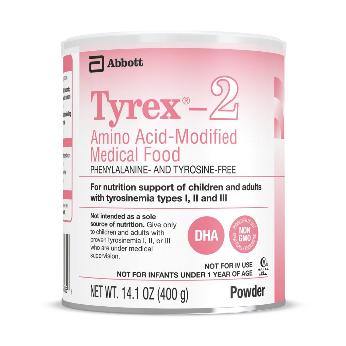 Oral Supplement Tyrex®-2 Unflavored Powder 14.1 oz. Can - BeHope