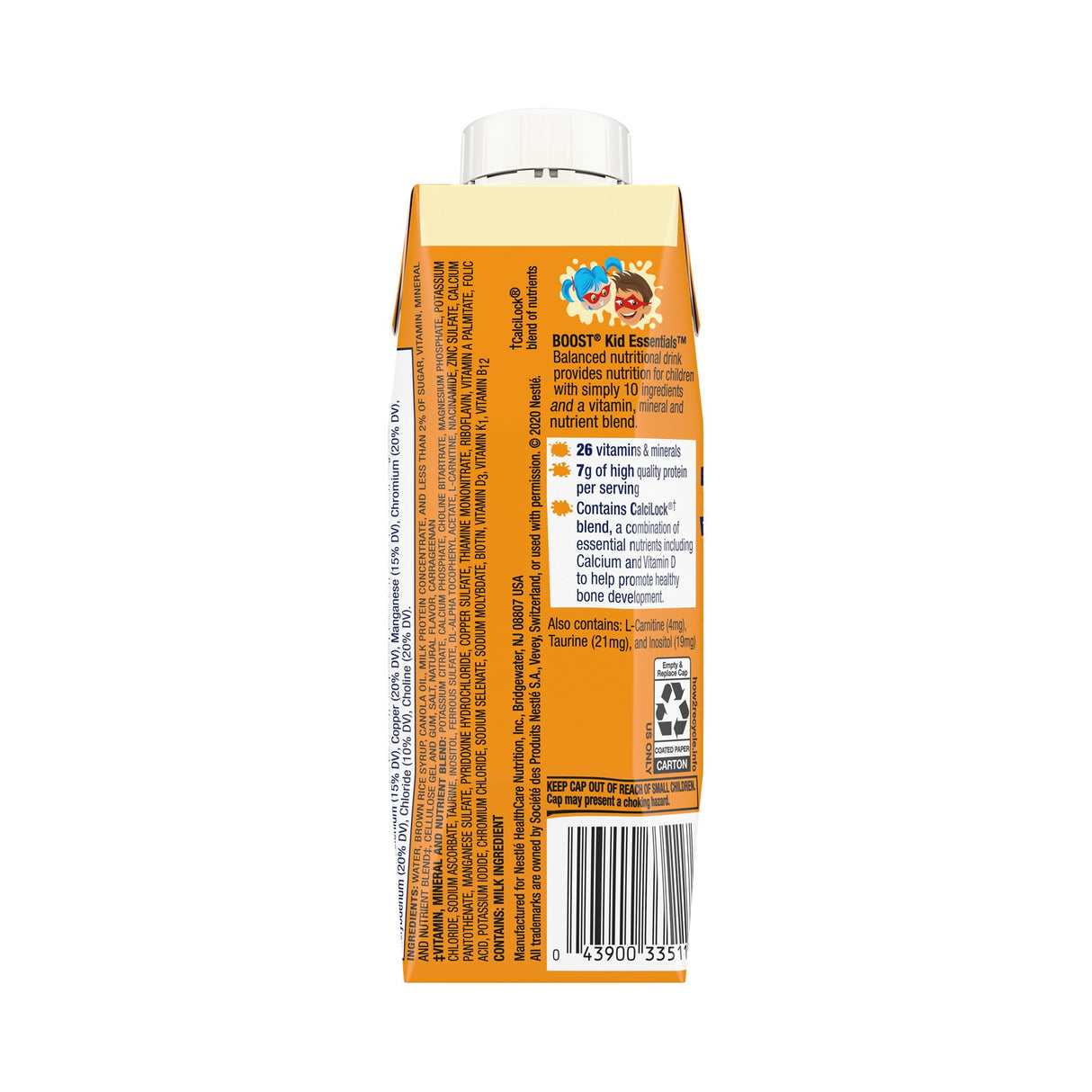 Pediatric Oral Supplement Boost® Kid Essentials™ 1.0 Vanilla Vortex Flavor 8 oz. Carton Liquid Vitamins / Minerals - BeHope