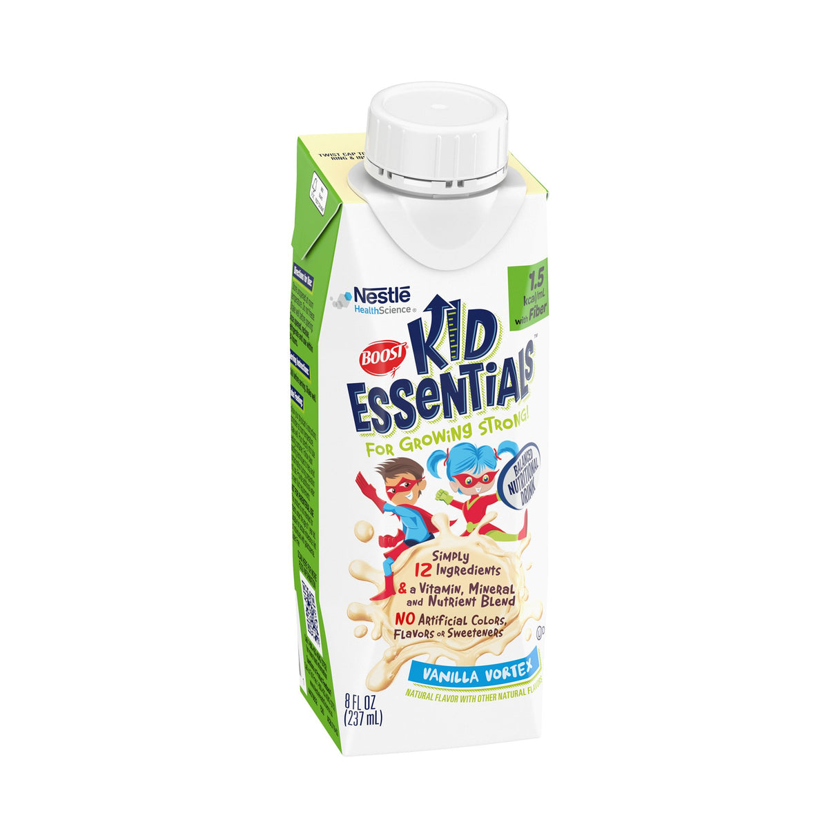 Pediatric Oral Supplement Boost® Kid Essentials™ 1.5 with Fiber Vanilla Vortex Flavor 8 oz. Carton Liquid Vitamins / Minerals - BeHope