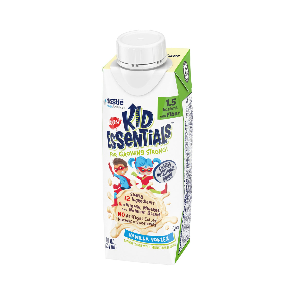 Pediatric Oral Supplement Boost® Kid Essentials™ 1.5 with Fiber Vanilla Vortex Flavor 8 oz. Carton Liquid Vitamins / Minerals - BeHope