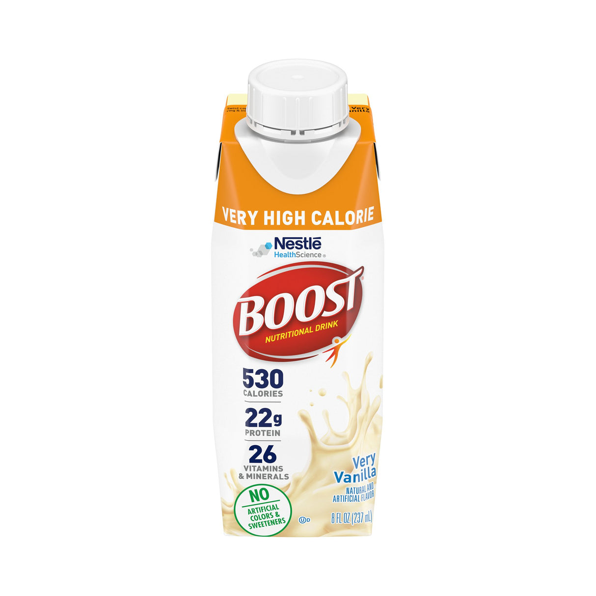 Oral Supplement Boost® Very High Calorie Very Vanilla Flavor Liquid 8 oz. Reclosable Carton - BeHope