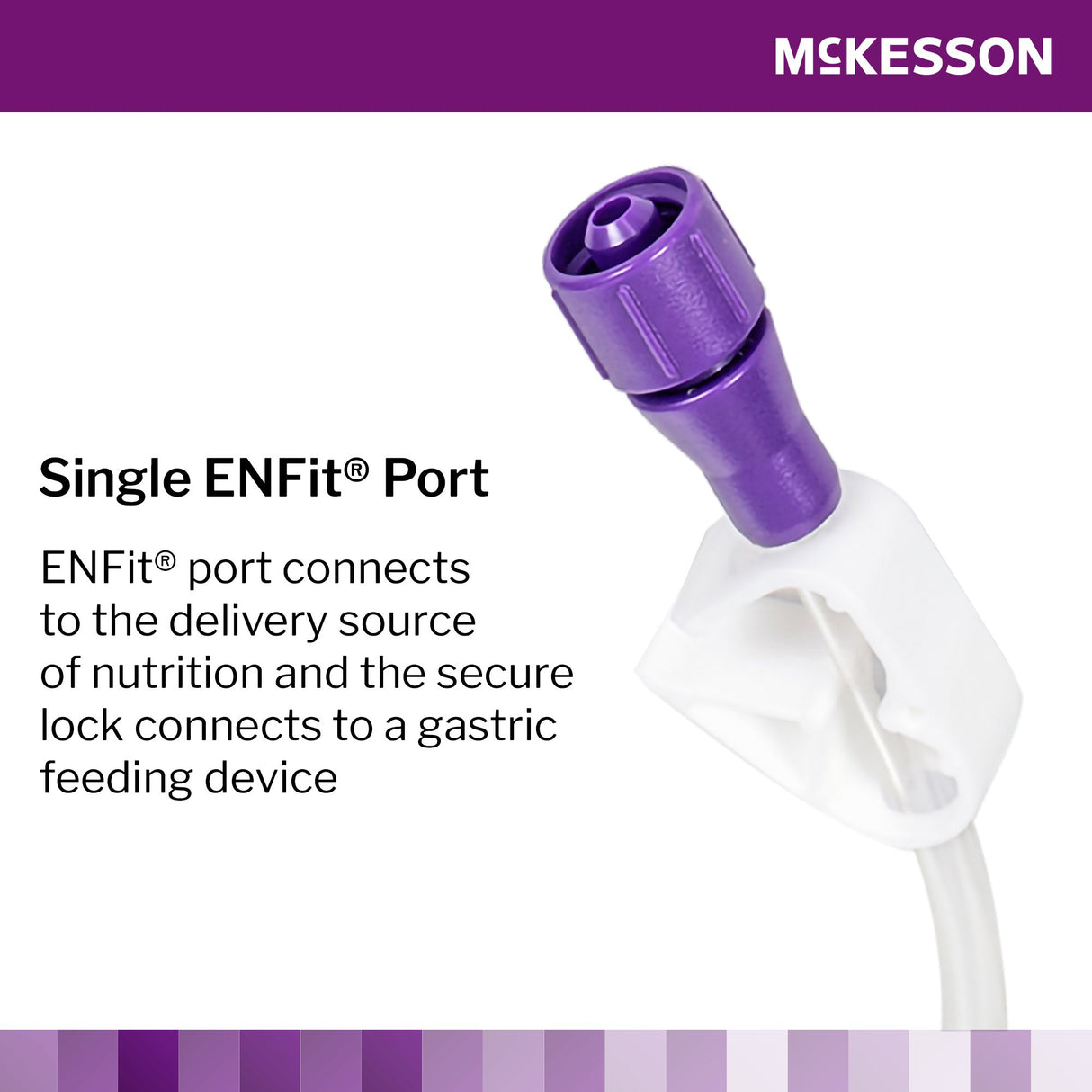 Bolus Enteral Feeding Extension Tube Set McKesson 12 Inch, EnFit, Secure Lock Right Angle Connector and Clamp, NonSterile - BeHope